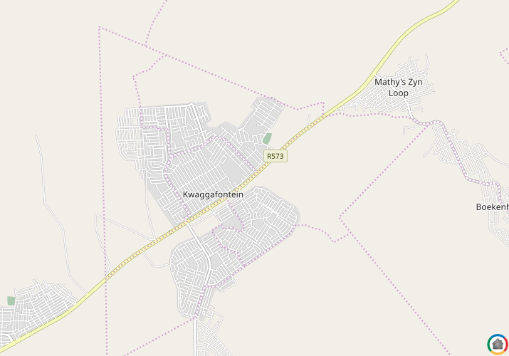 Map location of Kwaggafontein
